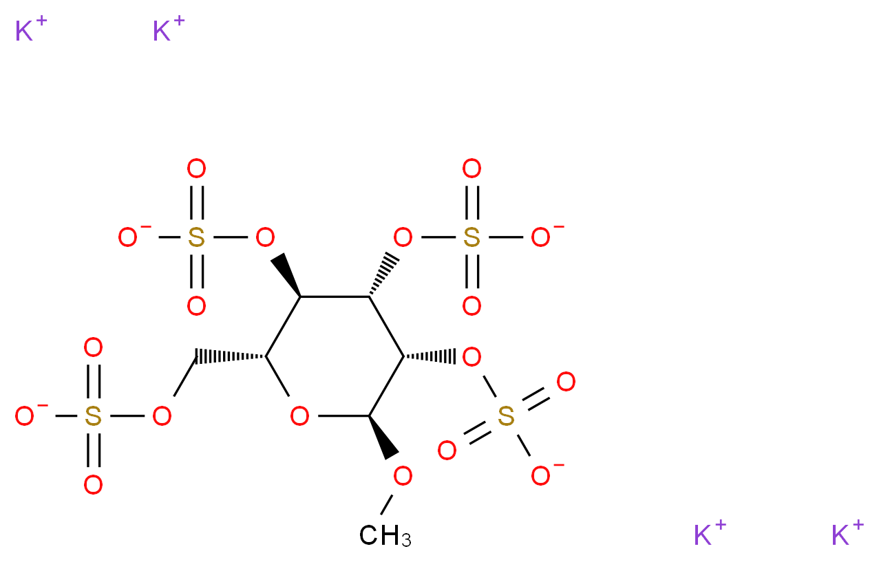 Methyl α-D-Mannopyranoside 2,3,4,6-Tetrasulfate, Potassium Salt_分子结构_CAS_359437-03-9)