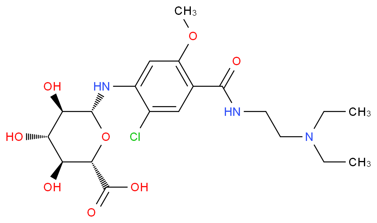 Metoclopramide N4-β-D-Glucuronide                   _分子结构_CAS_27313-54-8)