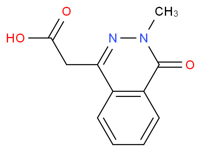 2-(3-methyl-4-oxo-3,4-dihydrophthalazin-1-yl)acetic acid_分子结构_CAS_)