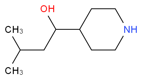 3-methyl-1-piperidin-4-ylbutan-1-ol_分子结构_CAS_915921-27-6)