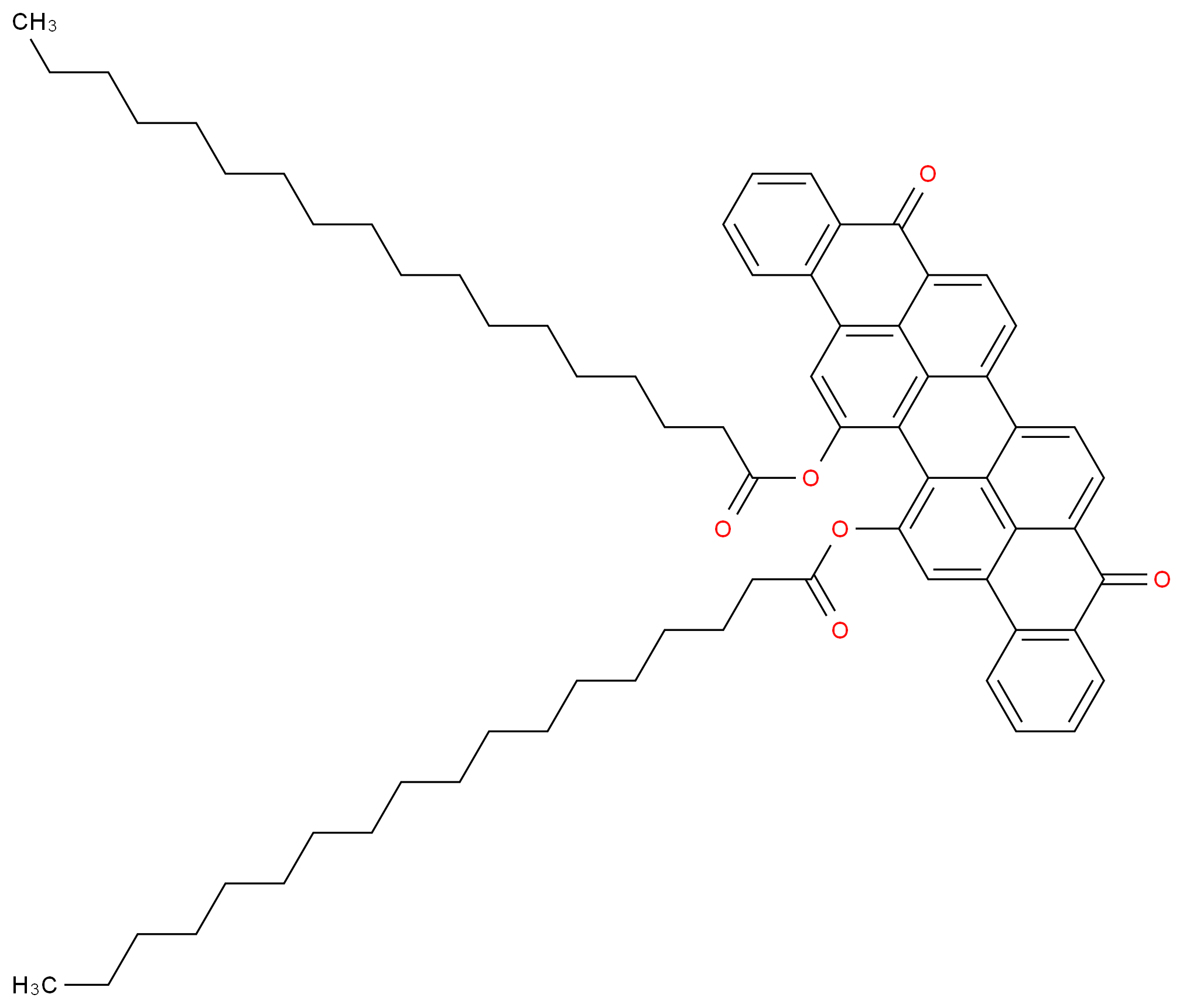 34-(octadecanoyloxy)-12,21-dioxononacyclo[18.10.2.2<sup>2</sup>,<sup>5</sup>.0<sup>3</sup>,<sup>1</sup><sup>6</sup>.0<sup>4</sup>,<sup>1</sup><sup>3</sup>.0<sup>6</sup>,<sup>1</sup><sup>1</sup>.0<sup>1</sup><sup>7</sup>,<sup>3</sup><sup>1</sup>.0<sup>2</sup><sup>2</sup>,<sup>2</sup><sup>7</sup>.0<sup>2</sup><sup>8</sup>,<sup>3</sup><sup>2</sup>]tetratriaconta-1(30),2(34),3,5(33),6,8,10,13,15,17,19,22,24,26,28,31-hexadecaen-30-yl octadecanoate_分子结构_CAS_82145-74-2