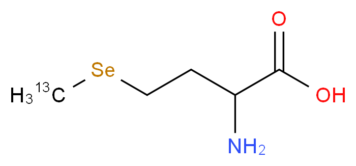 2-amino-4-[(<sup>1</sup><sup>3</sup>C)methylselanyl]butanoic acid_分子结构_CAS_286460-69-3