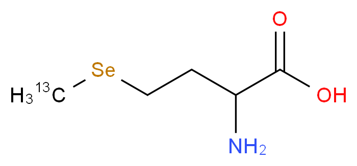 DL-硒代蛋氨酸-甲基-13C1_分子结构_CAS_286460-69-3)