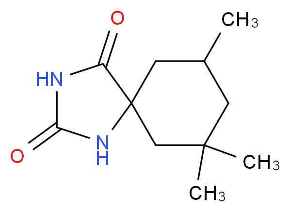 7,7,9-trimethyl-1,3-diazaspiro[4.5]decane-2,4-dione_分子结构_CAS_91216-38-5