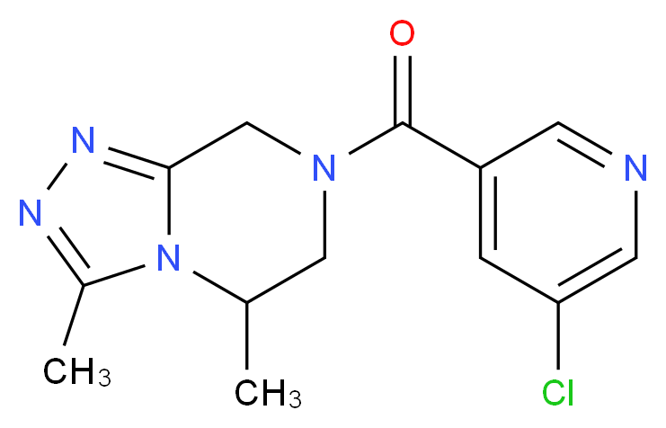 7-[(5-chloropyridin-3-yl)carbonyl]-3,5-dimethyl-5,6,7,8-tetrahydro[1,2,4]triazolo[4,3-a]pyrazine_分子结构_CAS_)