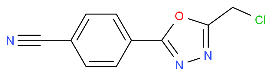 4-[5-(chloromethyl)-1,3,4-oxadiazol-2-yl]benzonitrile_分子结构_CAS_944906-75-6