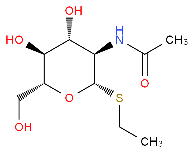 N-[(2S,3R,4R,5S,6R)-2-(ethylsulfanyl)-4,5-dihydroxy-6-(hydroxymethyl)oxan-3-yl]acetamide_分子结构_CAS_122331-70-8