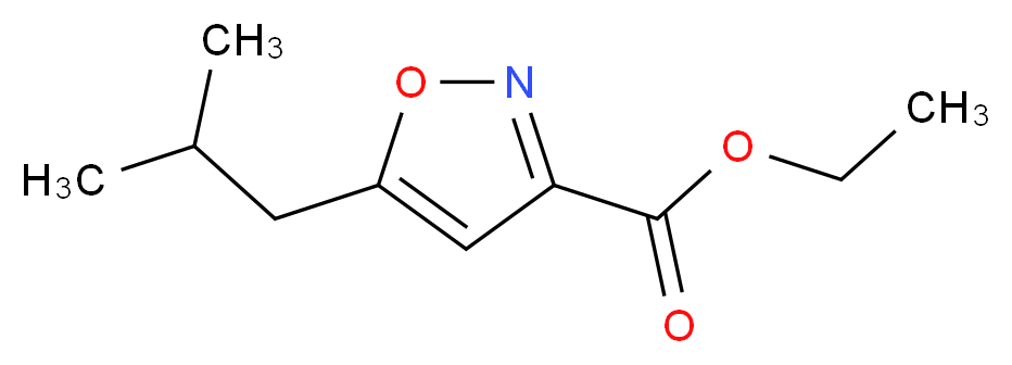 5-(2-methylpropyl)-3-isoxazolecarboxylic acid ethyl ester_分子结构_CAS_110578-27-3)