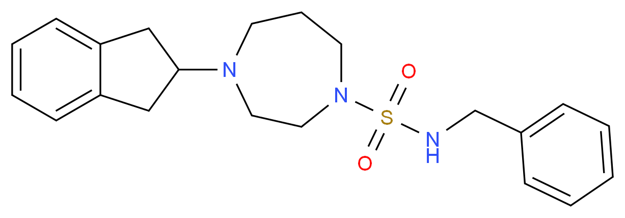N-benzyl-4-(2,3-dihydro-1H-inden-2-yl)-1,4-diazepane-1-sulfonamide_分子结构_CAS_)
