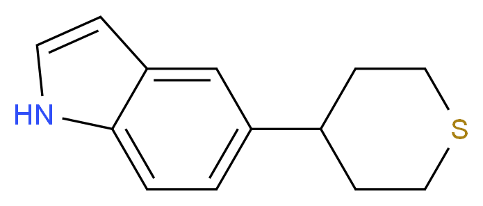 5-(thian-4-yl)-1H-indole_分子结构_CAS_885273-39-2