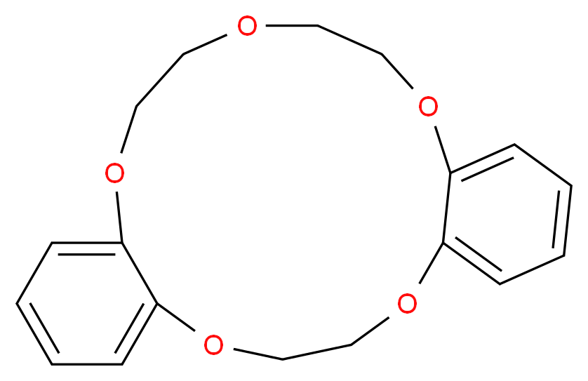 2,5,12,15,18-pentaoxatricyclo[17.4.0.0<sup>6</sup>,<sup>1</sup><sup>1</sup>]tricosa-1(23),6,8,10,19,21-hexaene_分子结构_CAS_14262-60-3