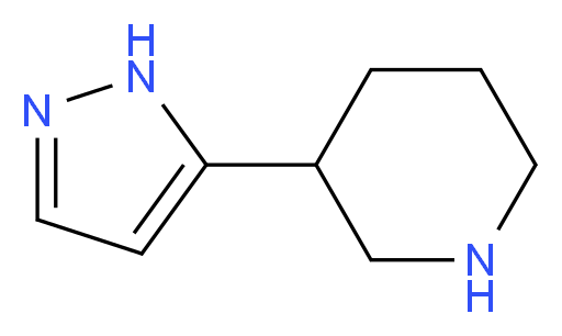 3-(1H-pyrazol-5-yl)piperidine_分子结构_CAS_)