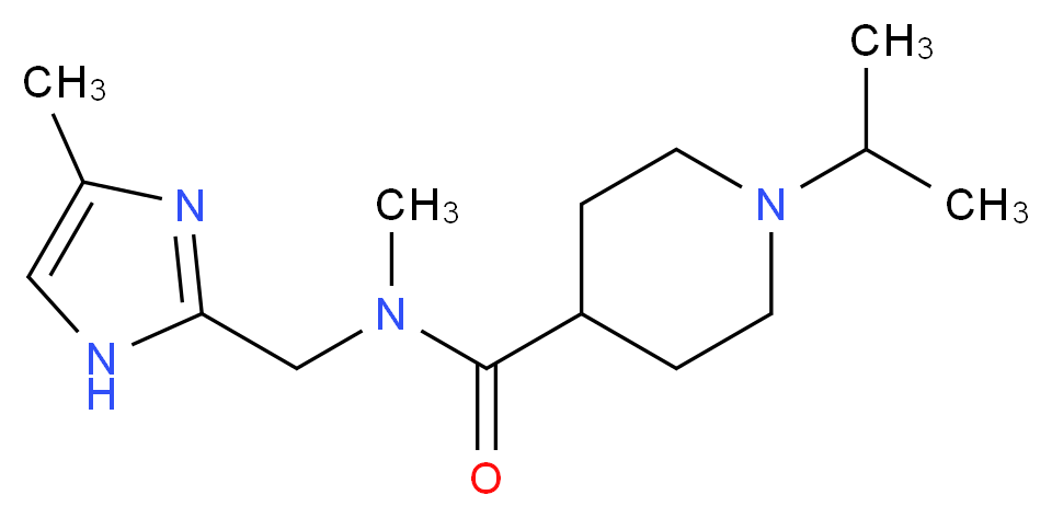 1-isopropyl-N-methyl-N-[(4-methyl-1H-imidazol-2-yl)methyl]-4-piperidinecarboxamide_分子结构_CAS_)