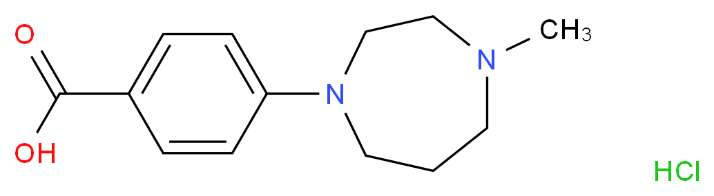 4-(4-methylperhydro-1,4-diazepin-1-yl)benzoic acid hydrochloride hydrate_分子结构_CAS_303134-03-4)