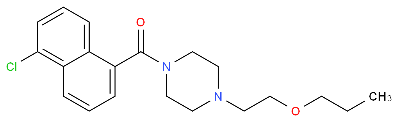 1-(5-chloro-1-naphthoyl)-4-(2-propoxyethyl)piperazine_分子结构_CAS_)