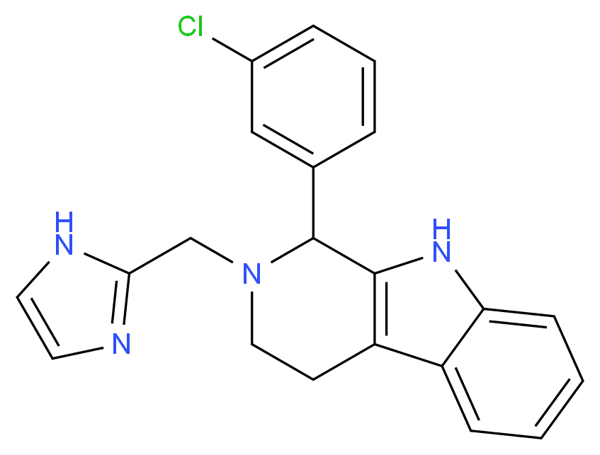 1-(3-chlorophenyl)-2-(1H-imidazol-2-ylmethyl)-2,3,4,9-tetrahydro-1H-beta-carboline_分子结构_CAS_)