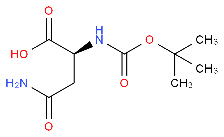 Boc-Asn-OH_分子结构_CAS_7536-55-2)