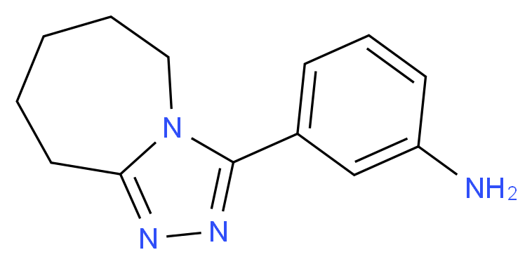 3-(6,7,8,9-Tetrahydro-5H-[1,2,4]triazolo[4,3-a]azepin-3-yl)-phenylamine_分子结构_CAS_743444-21-5)