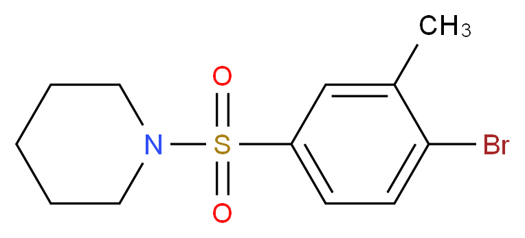 1-(4-bromo-3-methylbenzenesulfonyl)piperidine_分子结构_CAS_332906-22-6