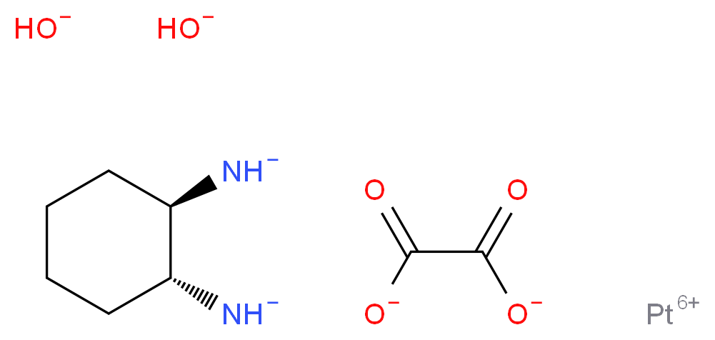 platinum(6+) ion (1R,2R)-cyclohexane-1,2-diaminide dioxidanide oxalate_分子结构_CAS_111321-67-6