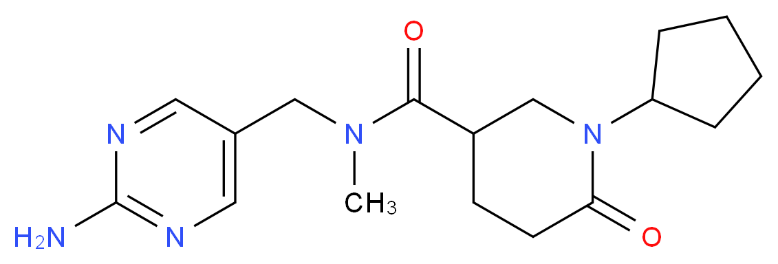 N-[(2-amino-5-pyrimidinyl)methyl]-1-cyclopentyl-N-methyl-6-oxo-3-piperidinecarboxamide_分子结构_CAS_)