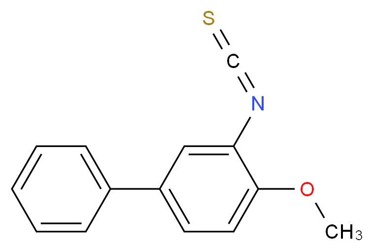 2-isothiocyanato-1-methoxy-4-phenylbenzene_分子结构_CAS_206761-68-4