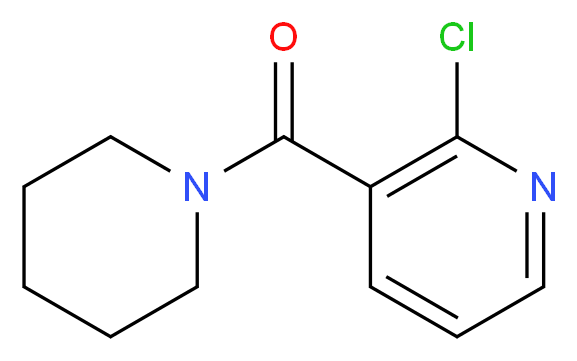 2-chloro-3-(1-piperidinylcarbonyl)pyridine_分子结构_CAS_56149-33-8)