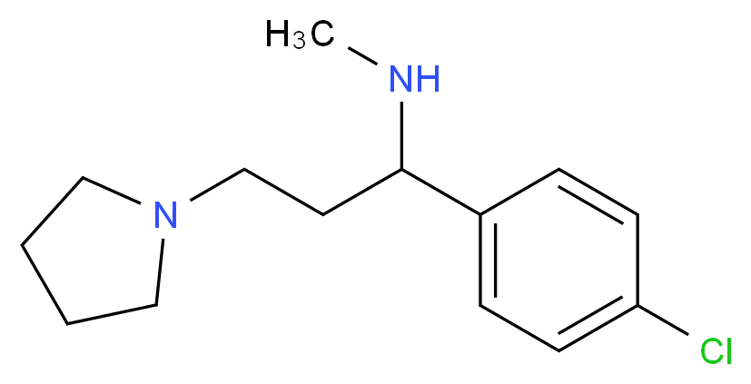 [1-(4-Chloro-phenyl)-3-pyrrolidin-1-yl-propyl]-methyl-amine_分子结构_CAS_)