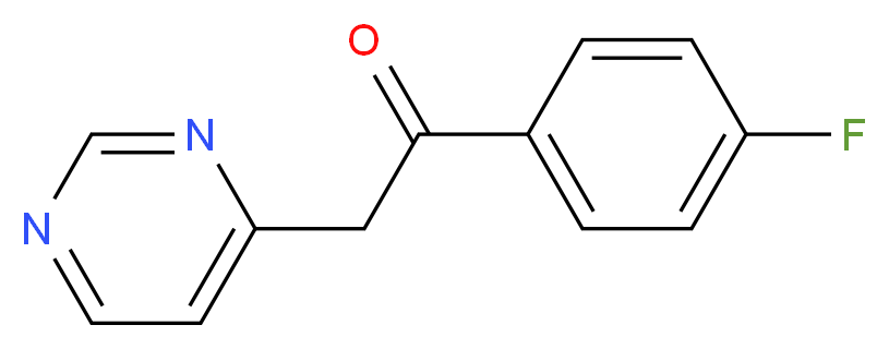 1-(4-FLUORO-PHENYL)-2-PYRIMIDIN-4-YL-ETHANONE_分子结构_CAS_36827-98-2)