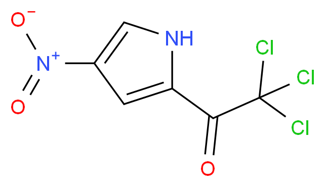 2,2,2-trichloro-1-(4-nitro-1H-pyrrol-2-yl)ethan-1-one_分子结构_CAS_53391-50-7