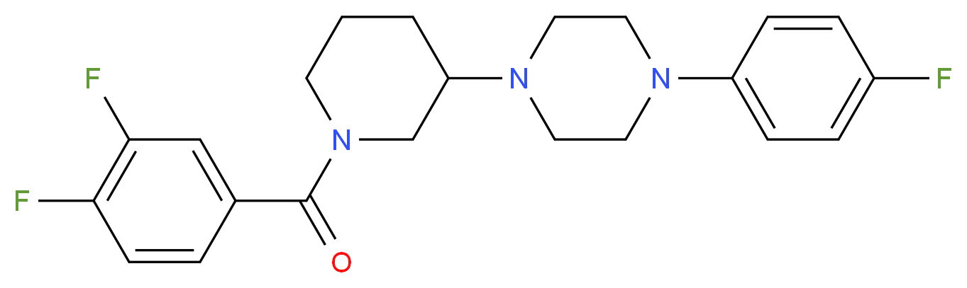 1-[1-(3,4-difluorobenzoyl)-3-piperidinyl]-4-(4-fluorophenyl)piperazine_分子结构_CAS_)