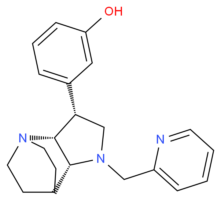 3-[(3R*,3aR*,7aR*)-1-(pyridin-2-ylmethyl)octahydro-4,7-ethanopyrrolo[3,2-b]pyridin-3-yl]phenol_分子结构_CAS_)