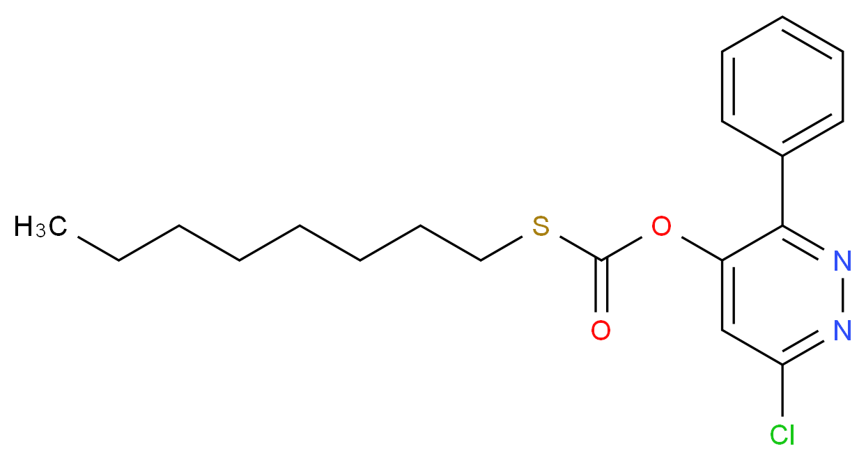 [(6-chloro-3-phenylpyridazin-4-yl)oxy](octylsulfanyl)methanone_分子结构_CAS_55512-33-9