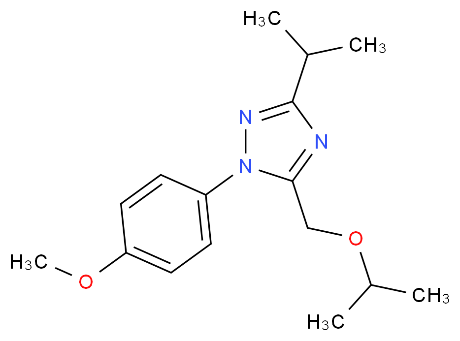 5-(isopropoxymethyl)-3-isopropyl-1-(4-methoxyphenyl)-1H-1,2,4-triazole_分子结构_CAS_)