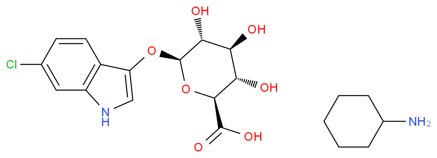 6-Chloro-3-indolyl-β-D-glucuronide cyclohexylammonium salt_分子结构_CAS_138182-20-4)