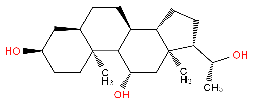 (1S,2S,5R,7R,10S,11S,14S,15S,17S)-14-[(1R)-1-hydroxyethyl]-2,15-dimethyltetracyclo[8.7.0.0<sup>2</sup>,<sup>7</sup>.0<sup>1</sup><sup>1</sup>,<sup>1</sup><sup>5</sup>]heptadecane-5,17-diol_分子结构_CAS_10417-85-3