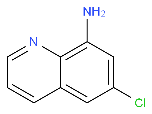 6-chloroquinolin-8-amine_分子结构_CAS_5470-75-7