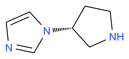 1-[(3R)-pyrrolidin-3-yl]-1H-imidazole_分子结构_CAS_153836-67-0