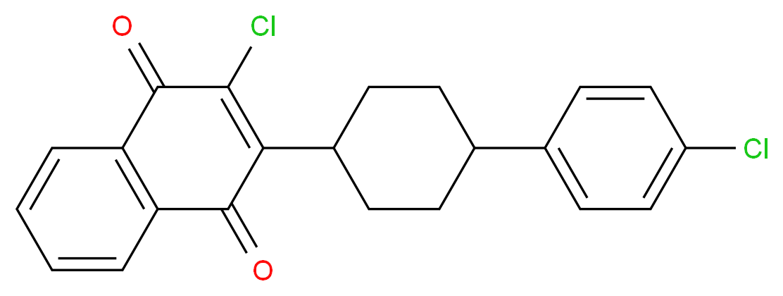 trans-2-chloro-3-(4-(4-chlorophenyl)cyclohexyl)-1,4-Naphthalenedione_分子结构_CAS_153977-22-1)