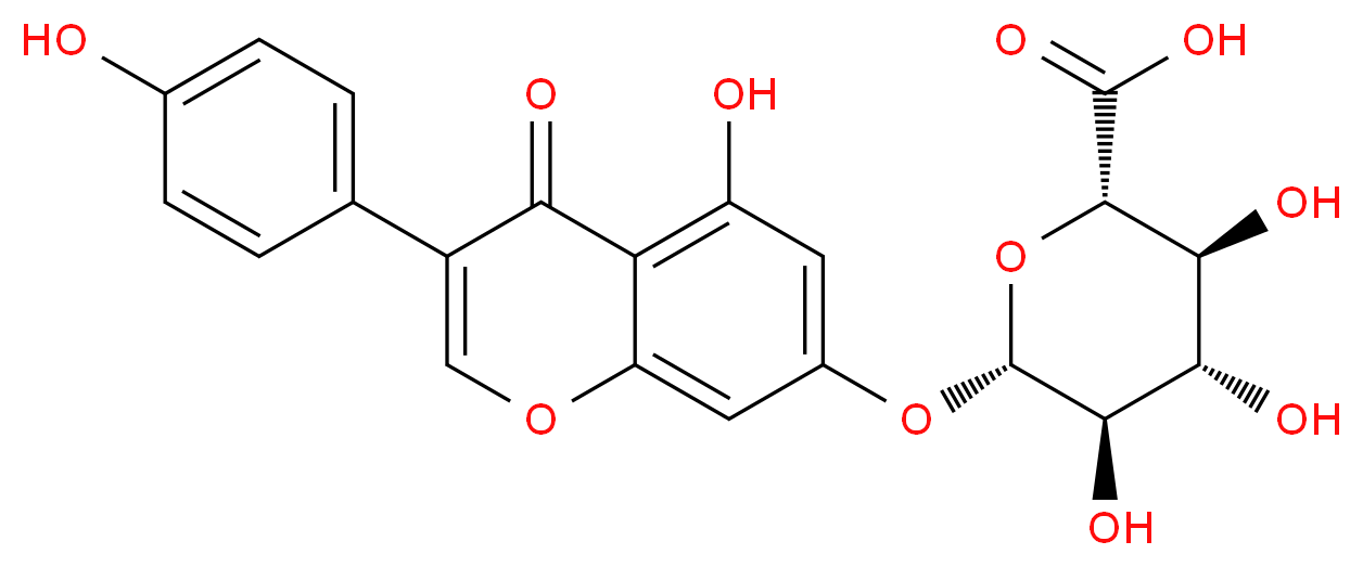 Genistein 7-β-D-Glucuronide_分子结构_CAS_38482-81-4)