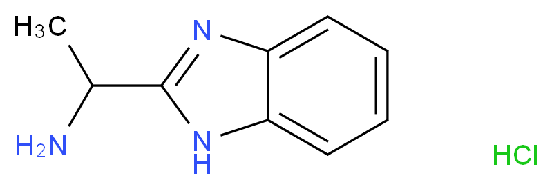 1-(1H-1,3-benzodiazol-2-yl)ethan-1-amine hydrochloride_分子结构_CAS_74461-35-1