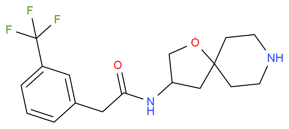 N-1-oxa-8-azaspiro[4.5]dec-3-yl-2-[3-(trifluoromethyl)phenyl]acetamide_分子结构_CAS_)