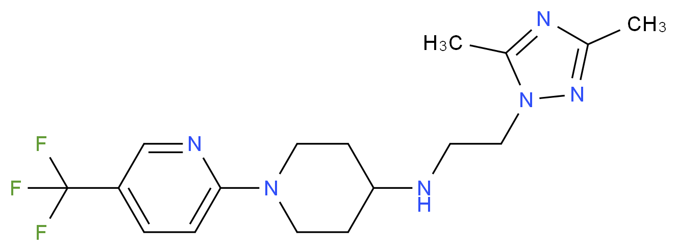N-[2-(3,5-dimethyl-1H-1,2,4-triazol-1-yl)ethyl]-1-[5-(trifluoromethyl)pyridin-2-yl]piperidin-4-amine_分子结构_CAS_)