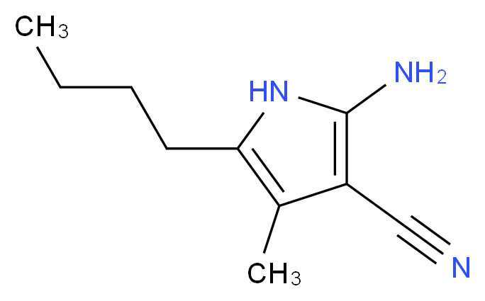 2-Amino-5-butyl-4-methyl-1H-pyrrole-3-carbonitrile_分子结构_CAS_1227958-01-1)