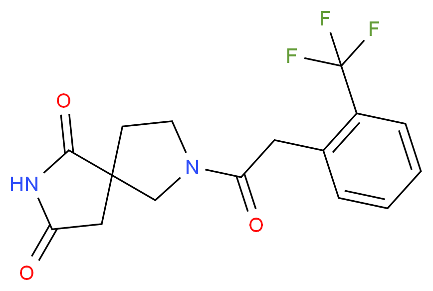 7-{[2-(trifluoromethyl)phenyl]acetyl}-2,7-diazaspiro[4.4]nonane-1,3-dione_分子结构_CAS_)