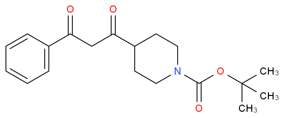 tert-butyl 4-(3-oxo-3-phenylpropanoyl)piperidine-1-carboxylate_分子结构_CAS_1017781-53-1)