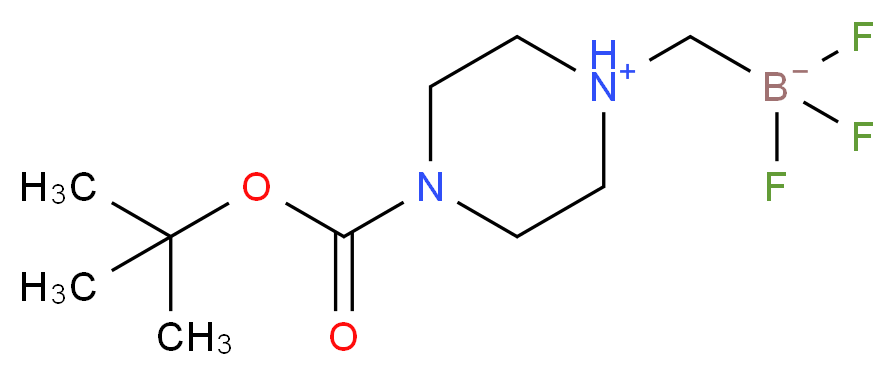 ({4-[(tert-butoxy)carbonyl]piperazin-1-ium-1-yl}methyl)trifluoroboranuide_分子结构_CAS_1268340-97-1