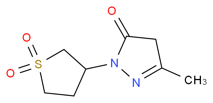2-(1,1-dioxidotetrahydrothien-3-yl)-5-methyl-2,4-dihydro-3H-pyrazol-3-one_分子结构_CAS_881-38-9)