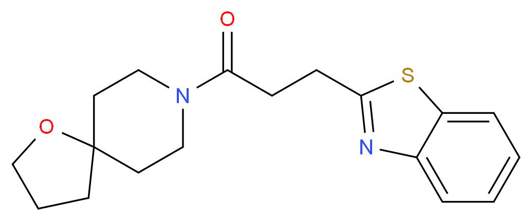 8-[3-(1,3-benzothiazol-2-yl)propanoyl]-1-oxa-8-azaspiro[4.5]decane_分子结构_CAS_)