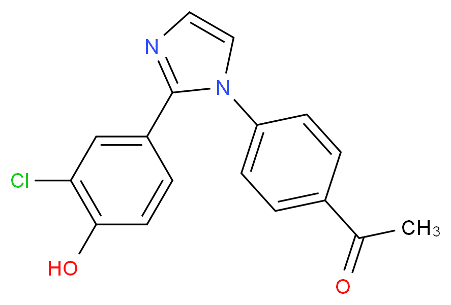 1-{4-[2-(3-chloro-4-hydroxyphenyl)-1H-imidazol-1-yl]phenyl}ethanone_分子结构_CAS_)